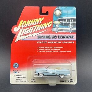 Johnny Lightning 1953 '53 Buick Super Convertible Classic Car Blue Diecast 1/64
